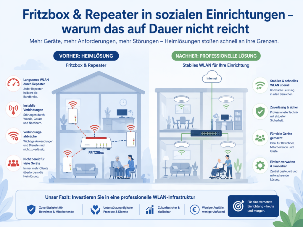 Fritzbox vs. Professionelles WLAN